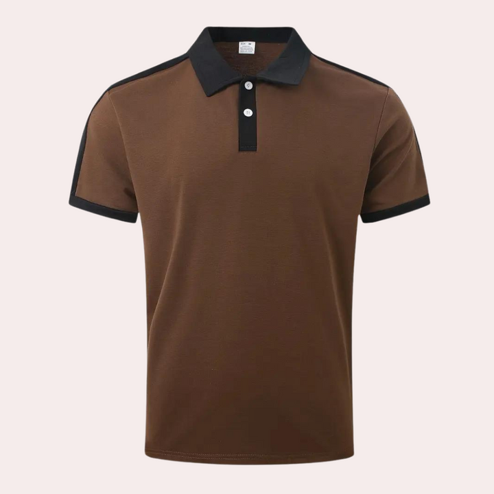 Elegant men's short-sleeved polo vest
