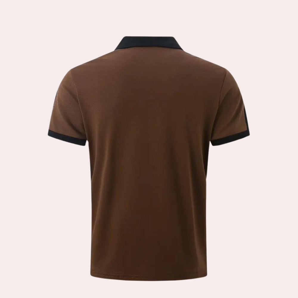 Elegant men's short-sleeved polo vest