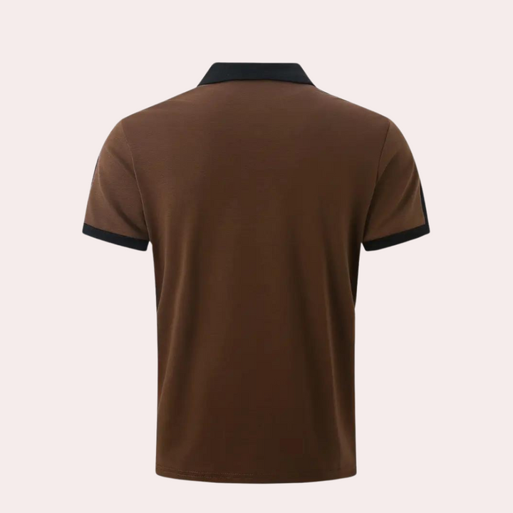 Elegant men's short-sleeved polo vest