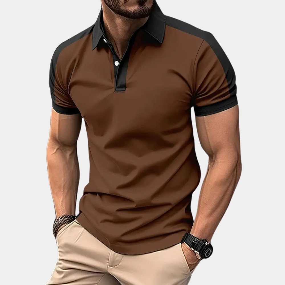 Elegant men's short-sleeved polo vest