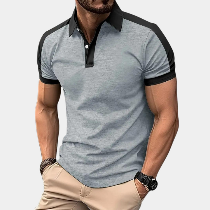 Elegant men's short-sleeved polo vest