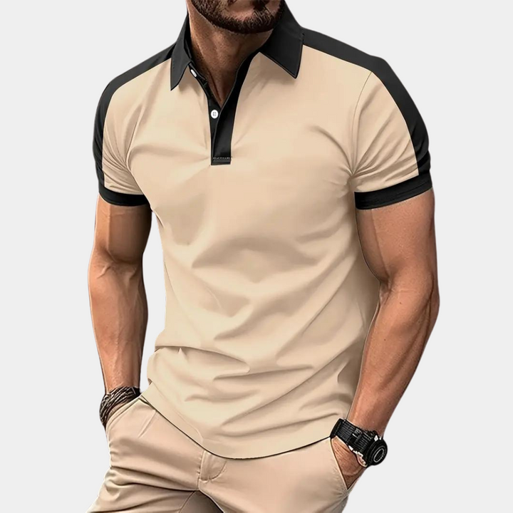 Elegant men's short-sleeved polo vest