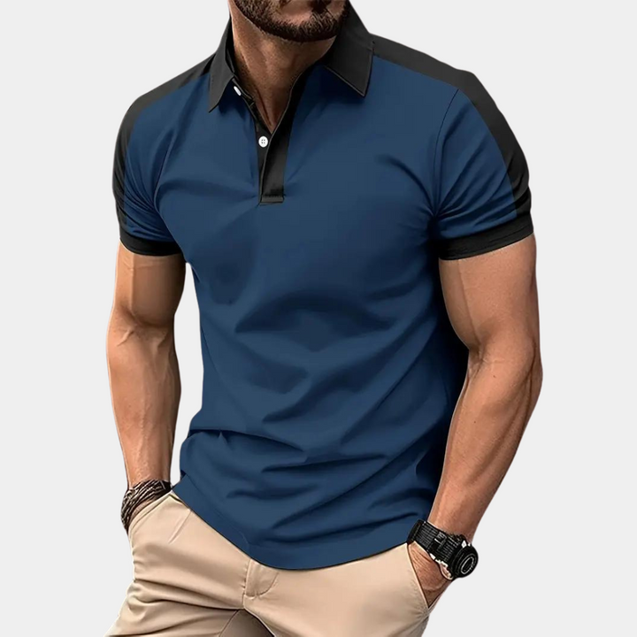 Elegant men's short-sleeved polo vest