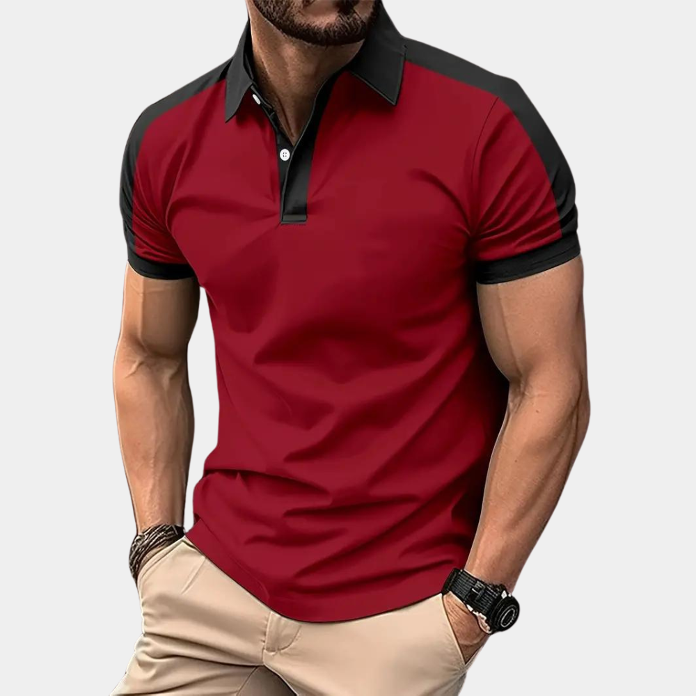 Elegant men's short-sleeved polo vest