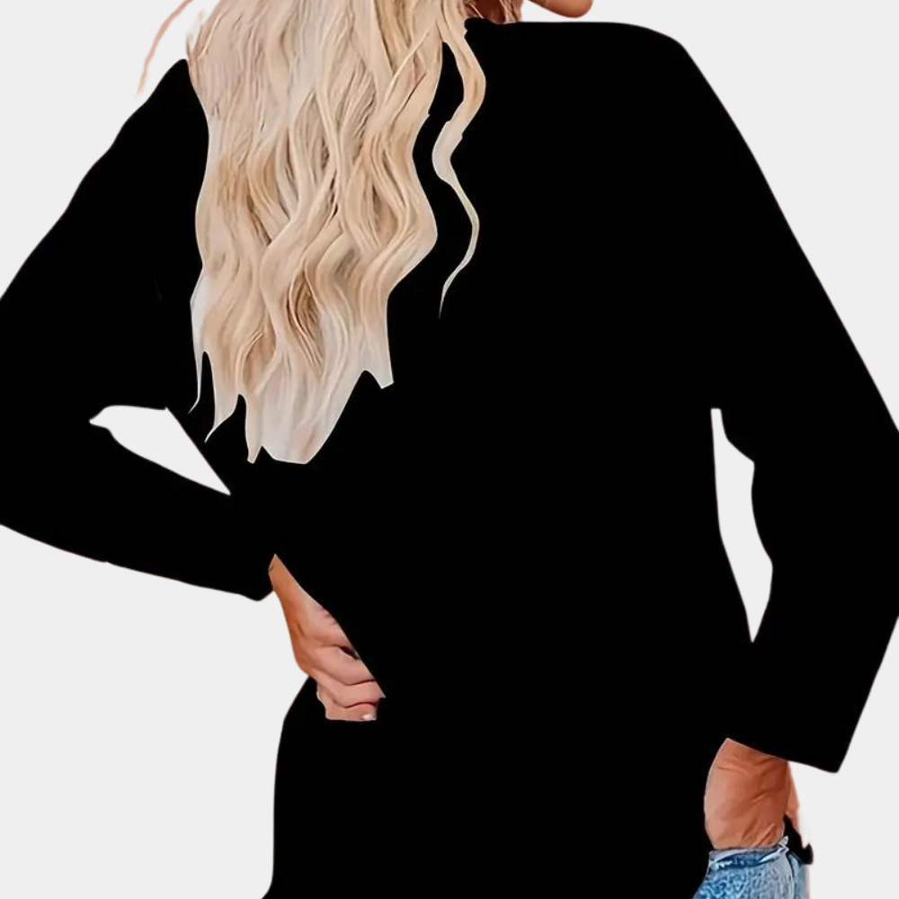 Elegant feminine blouse with charming cat motif