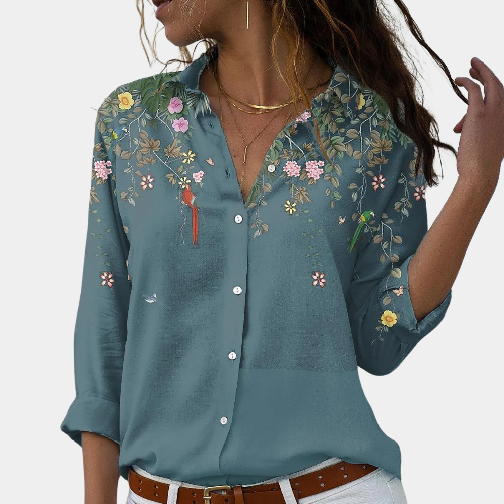Stylish floral patterned blouse for ladies