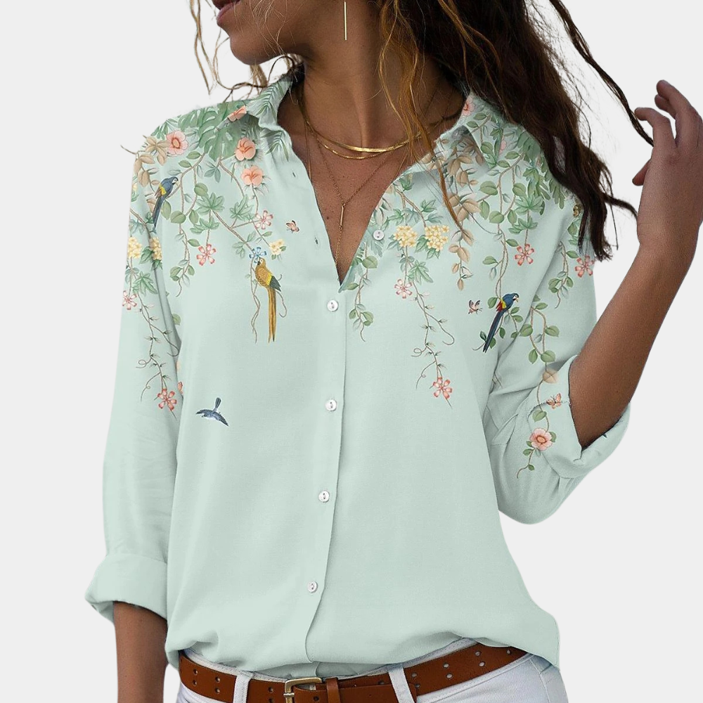 Stylish floral patterned blouse for ladies
