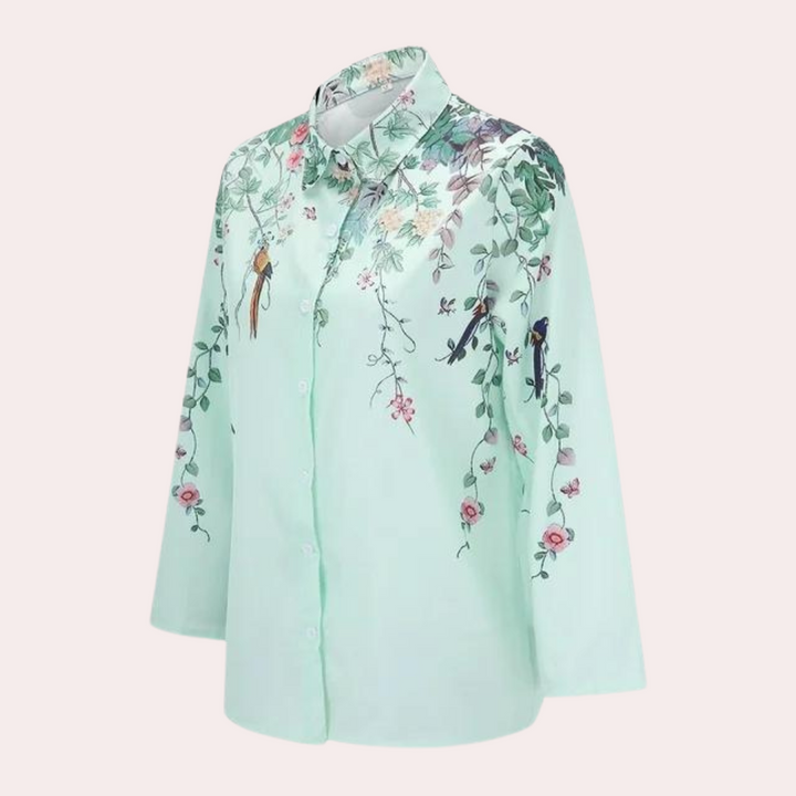 Stylish floral patterned blouse for ladies