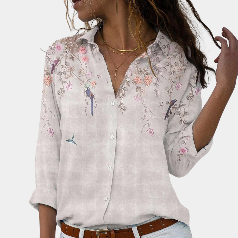 Stylish floral patterned blouse for ladies
