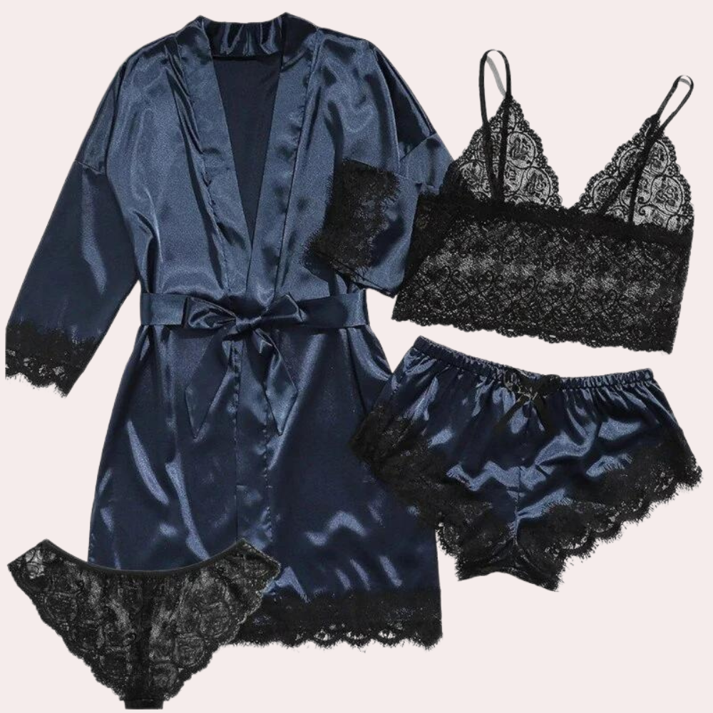 Phenomenal 4-piece nightwear set for women - created for elegance and sleeping comfort.
