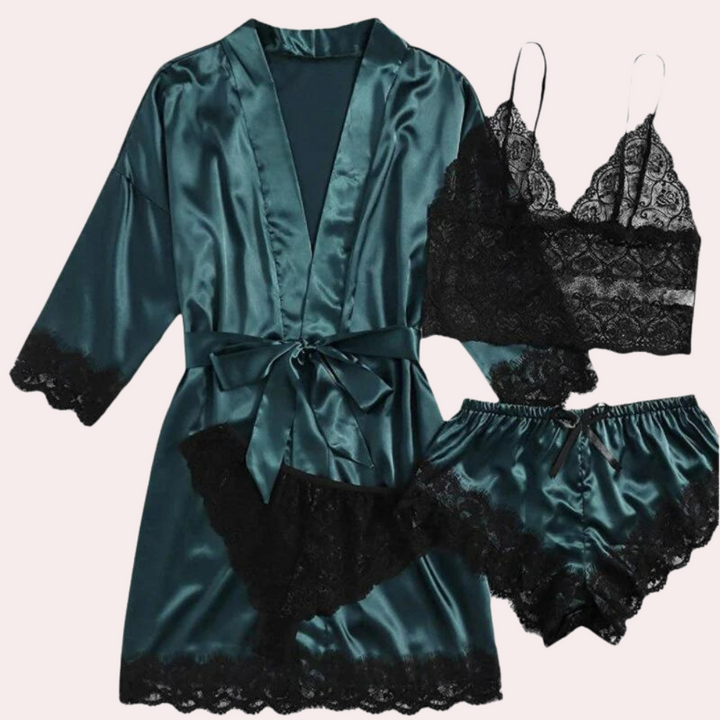 Phenomenal 4-piece nightwear set for women - created for elegance and sleeping comfort.
