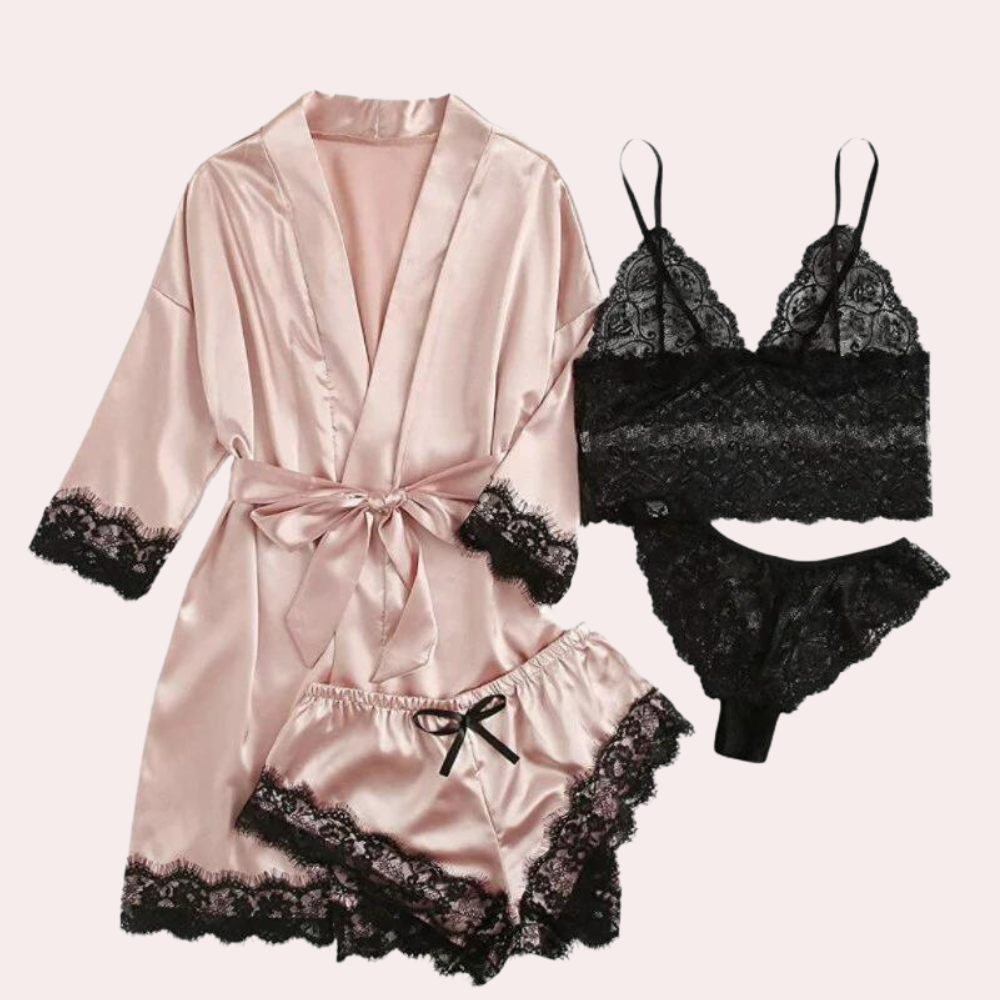 Phenomenal 4-piece nightwear set for women - created for elegance and sleeping comfort.