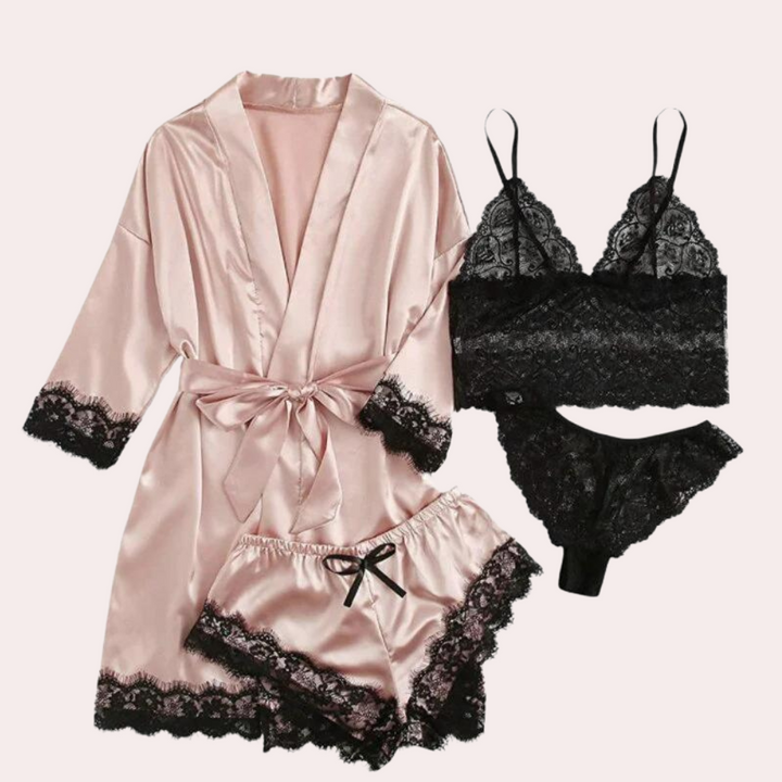 Phenomenal 4-piece nightwear set for women - created for elegance and sleeping comfort.