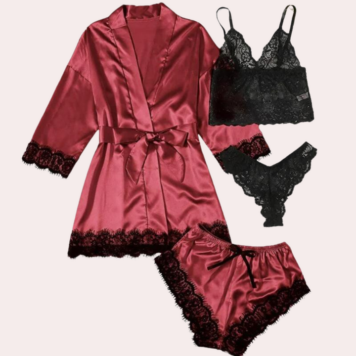 Phenomenal 4-piece nightwear set for women - created for elegance and sleeping comfort.