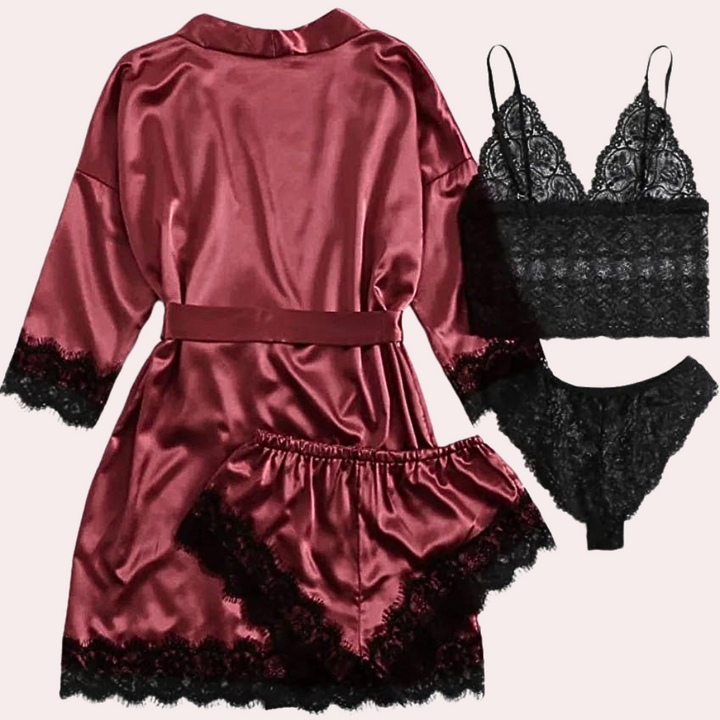 Phenomenal 4-piece nightwear set for women - created for elegance and sleeping comfort.