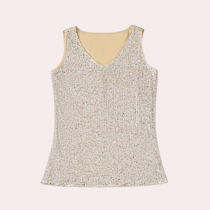 Stylish women's tunic with elegant glitter accents