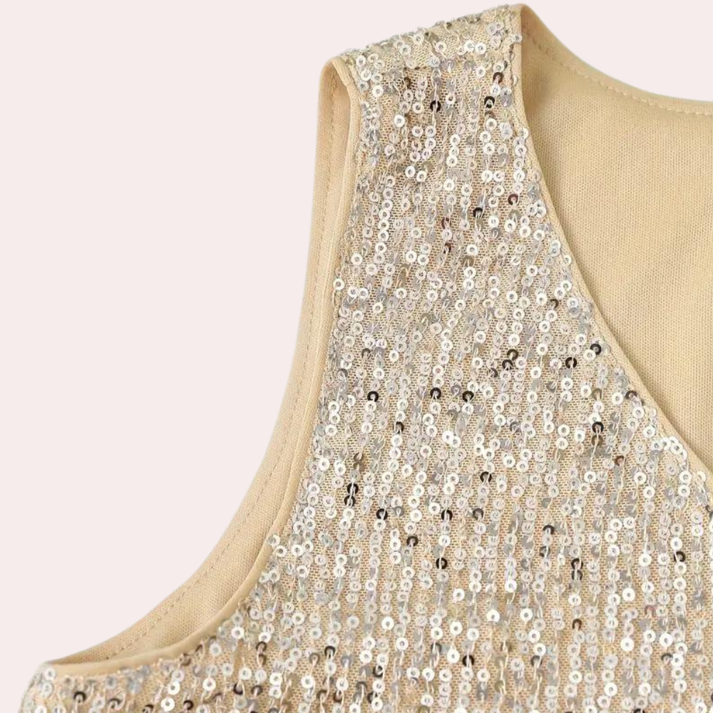 Stylish women's tunic with elegant glitter accents