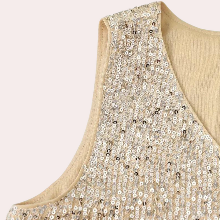 Stylish women's tunic with elegant glitter accents