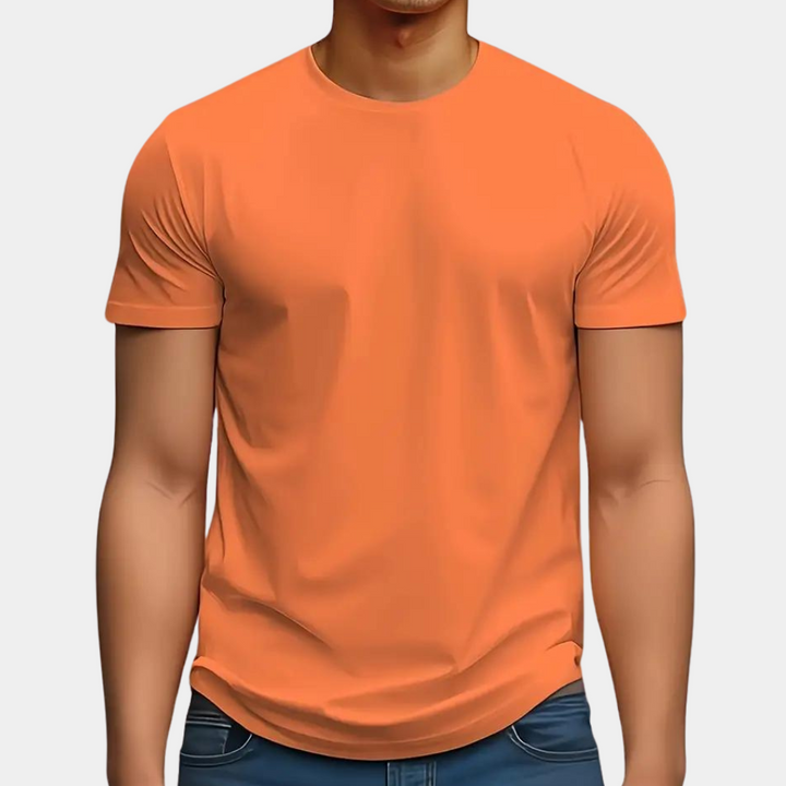Stylish orange T-shirt for men in an elegant design