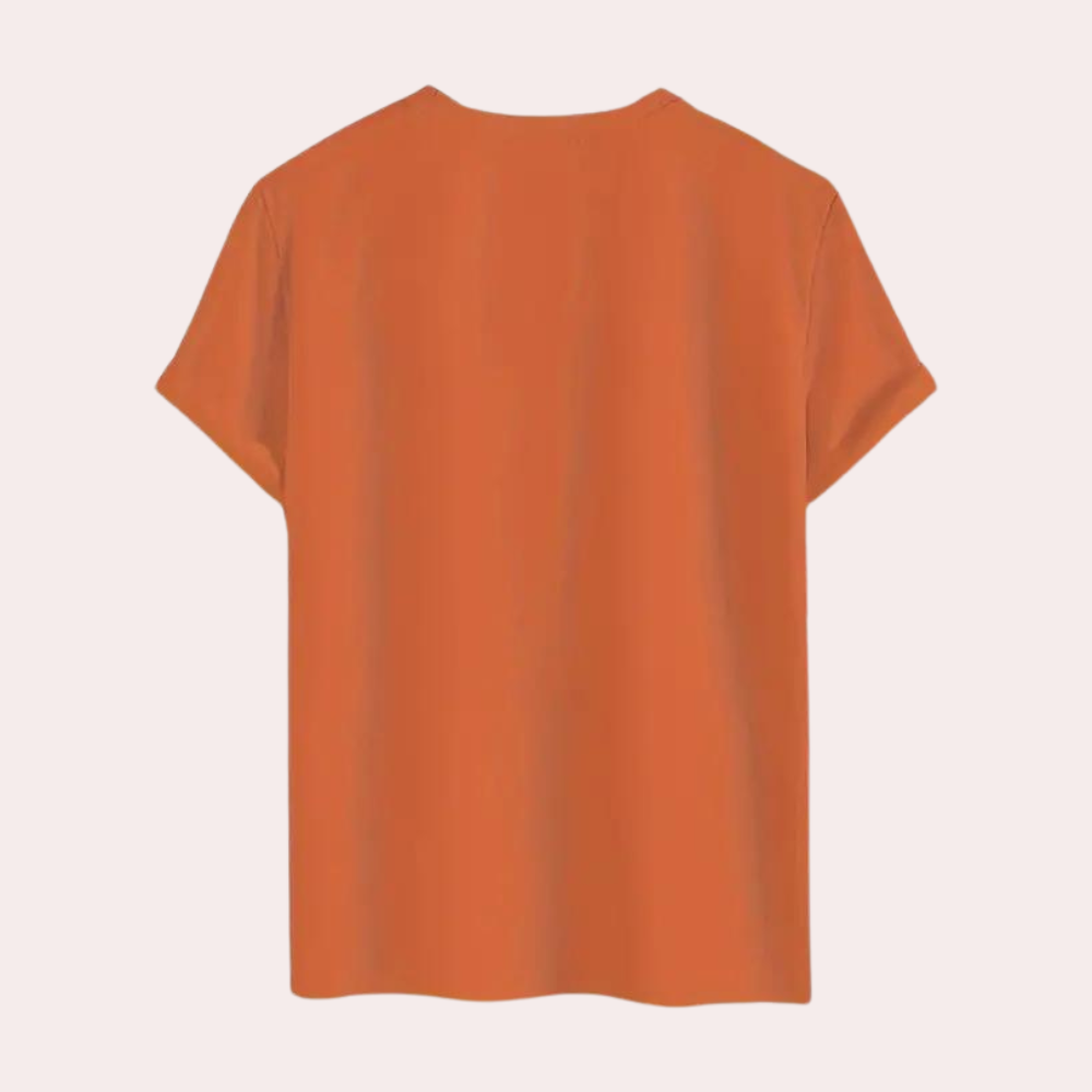 Stylish orange T-shirt for men in an elegant design