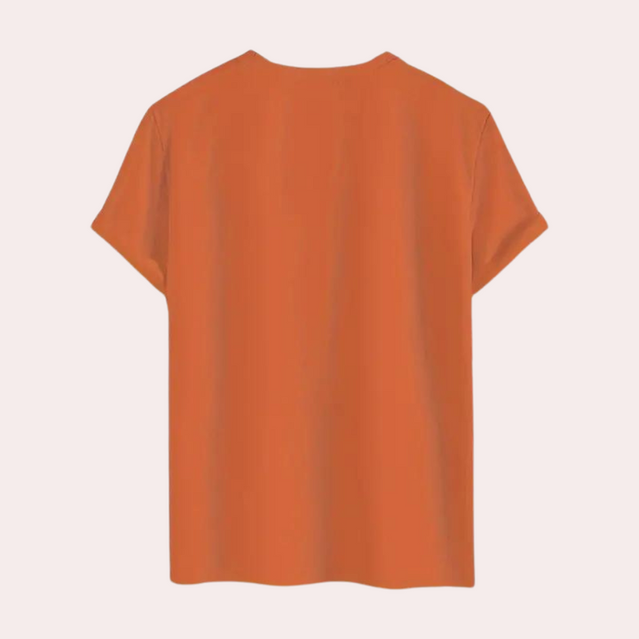 Stylish orange T-shirt for men in an elegant design
