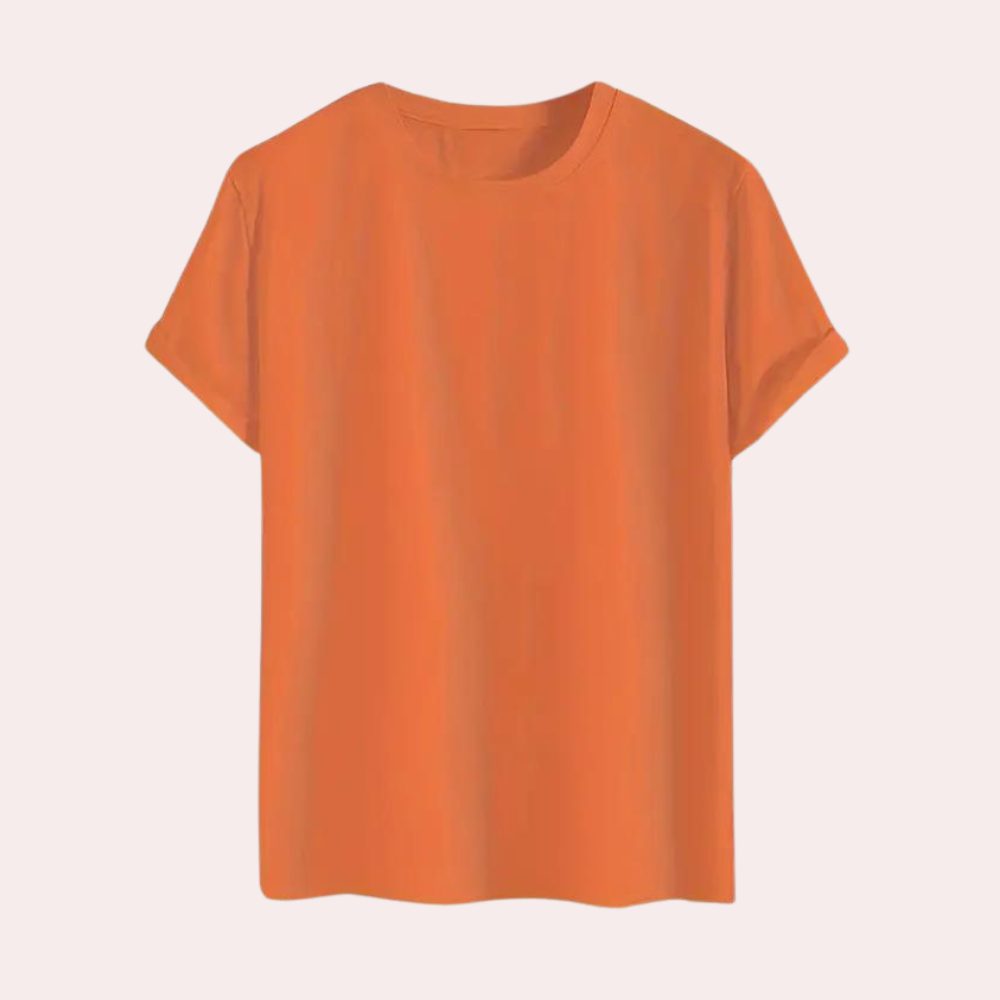 Stylish orange T-shirt for men in an elegant design