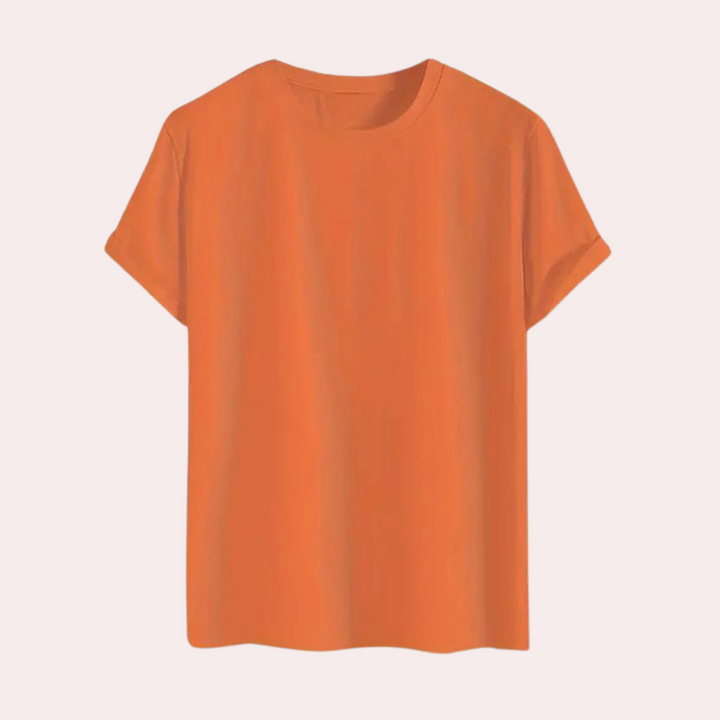 Stylish orange T-shirt for men in an elegant design