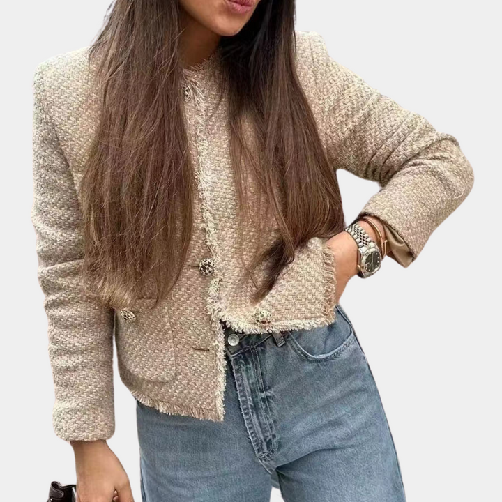 A sensual jacket in a uniquely feminine style