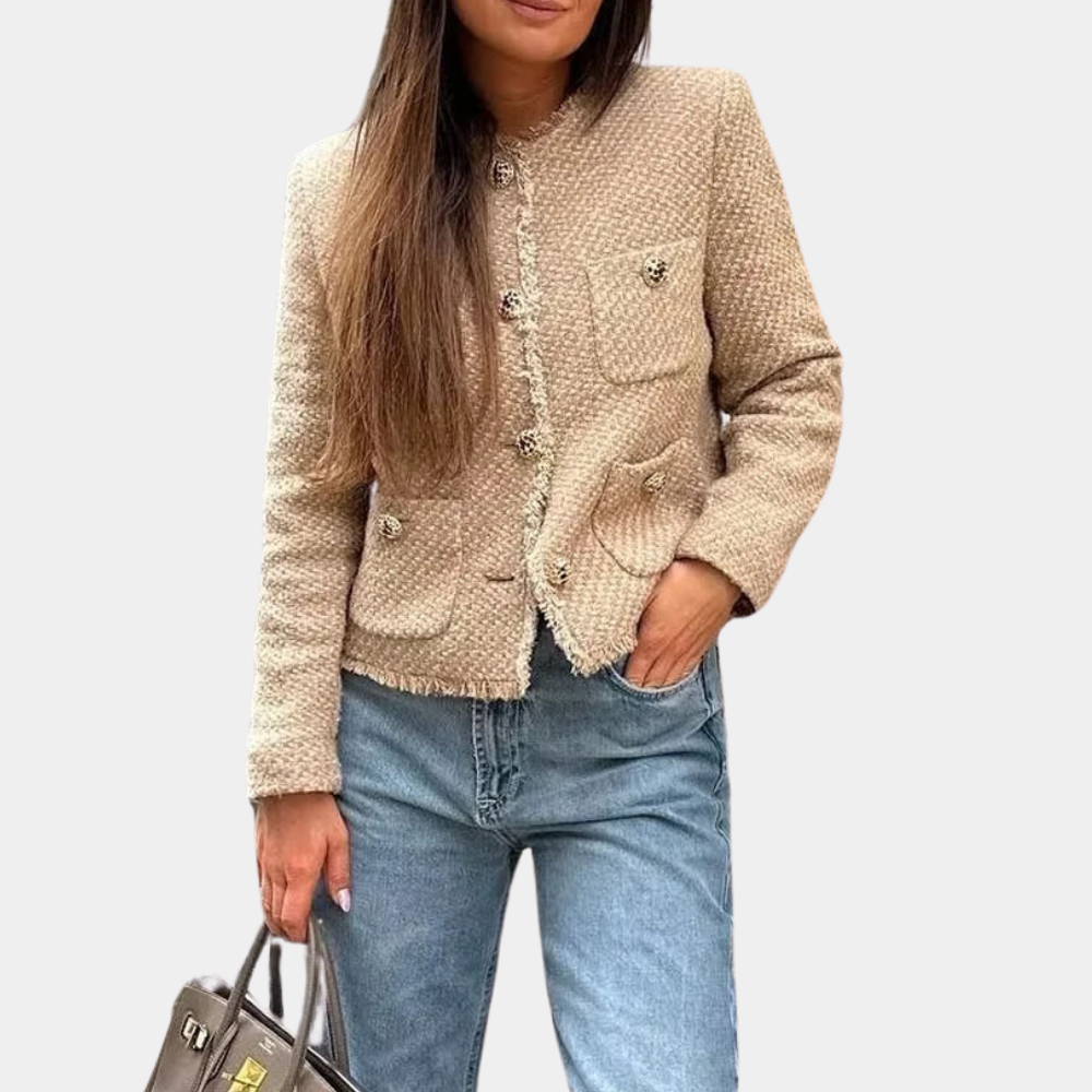 A sensual jacket in a uniquely feminine style