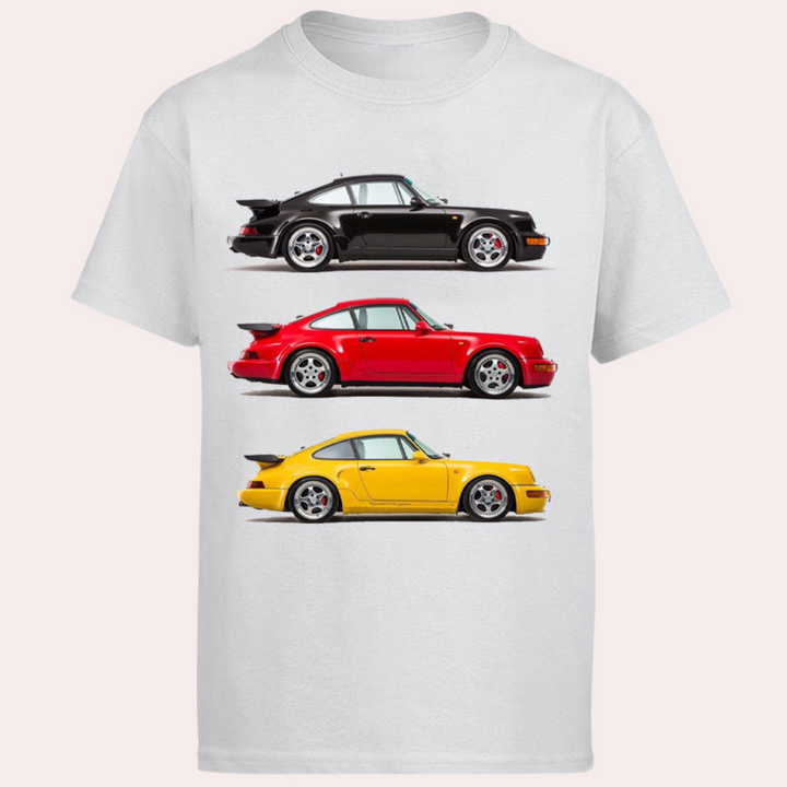 Elegant men's T-shirt with a unique, modern graphic design
