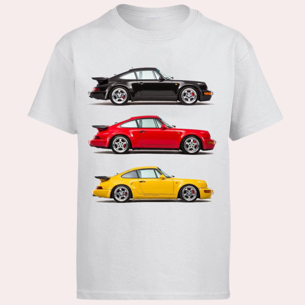 Elegant men's T-shirt with a unique, modern graphic design
