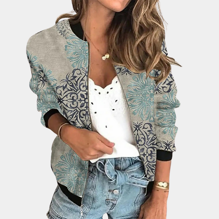 Stylish women's jacket with fashionable print