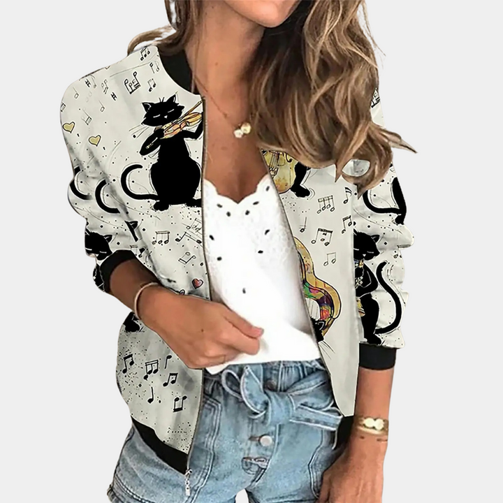 Stylish women's jacket with fashionable print