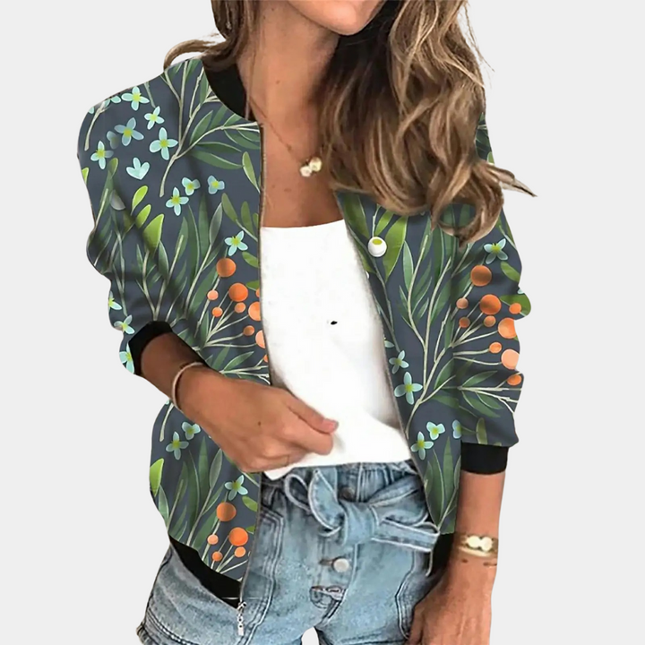 Stylish women's jacket with fashionable print