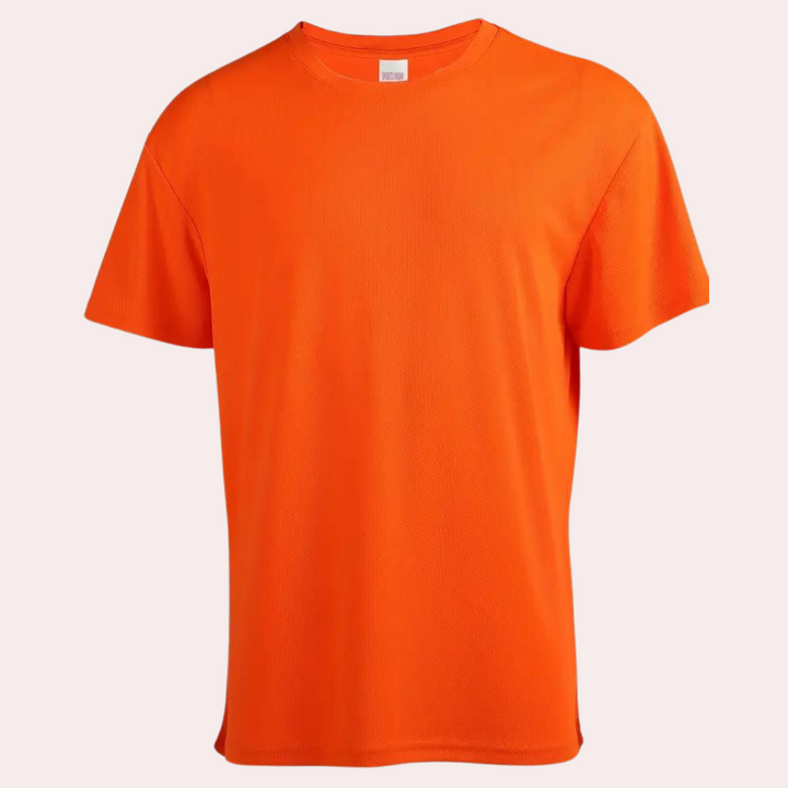 Stylish orange T-shirt with extra comfortable round neckline