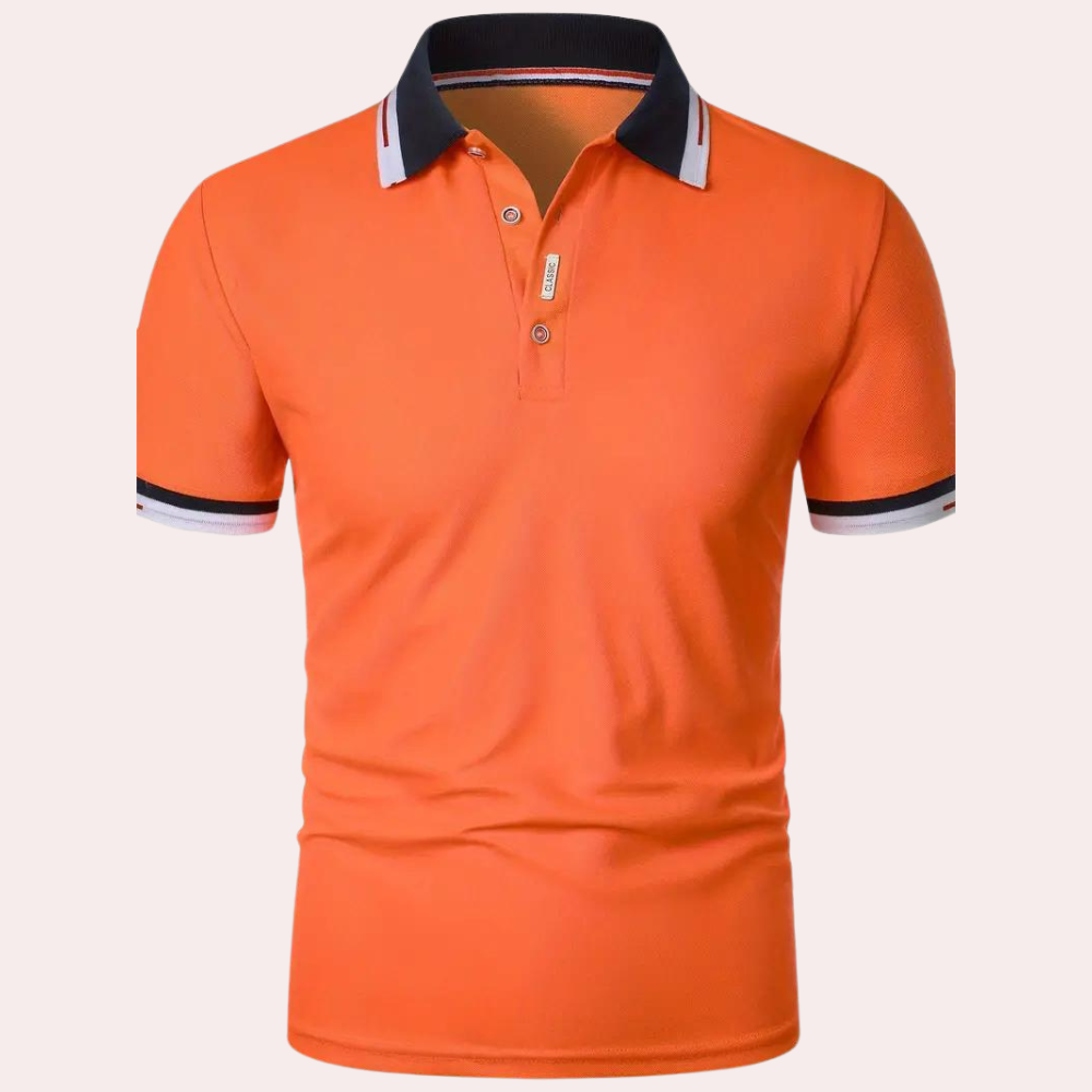 Men's stylish Smart Polo shirt in an energetic orange shade