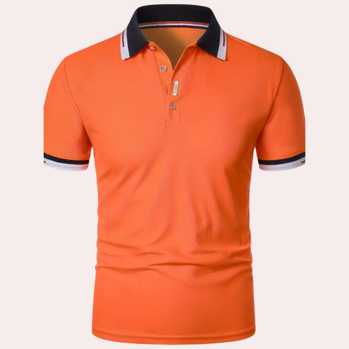 Men's stylish Smart Polo shirt in an energetic orange shade