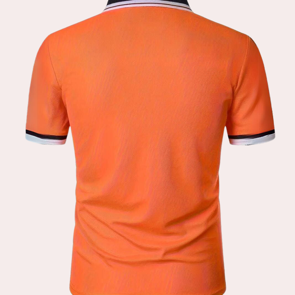 Men's stylish Smart Polo shirt in an energetic orange shade