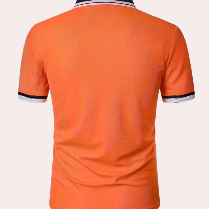 Men's stylish Smart Polo shirt in an energetic orange shade