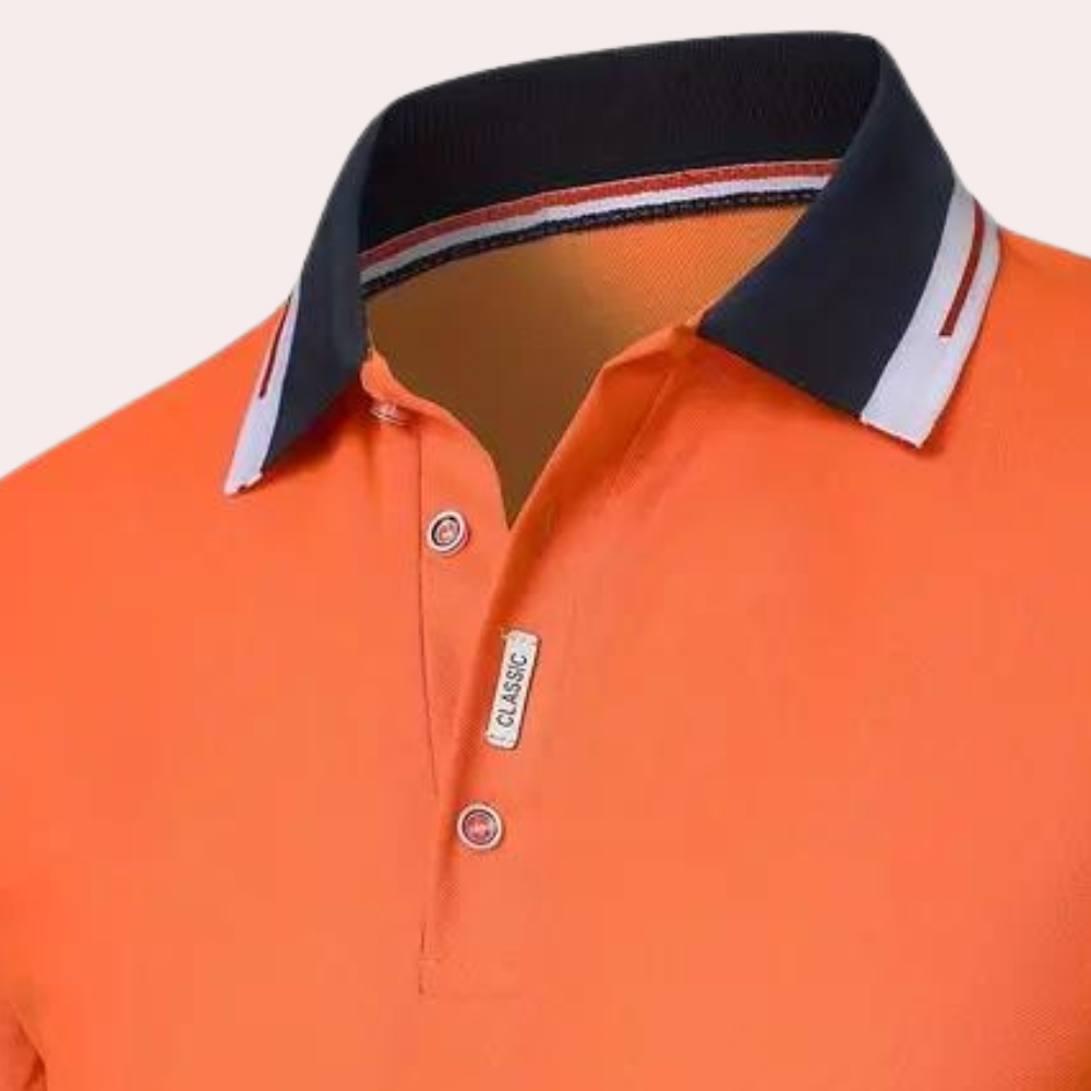 Men's stylish Smart Polo shirt in an energetic orange shade