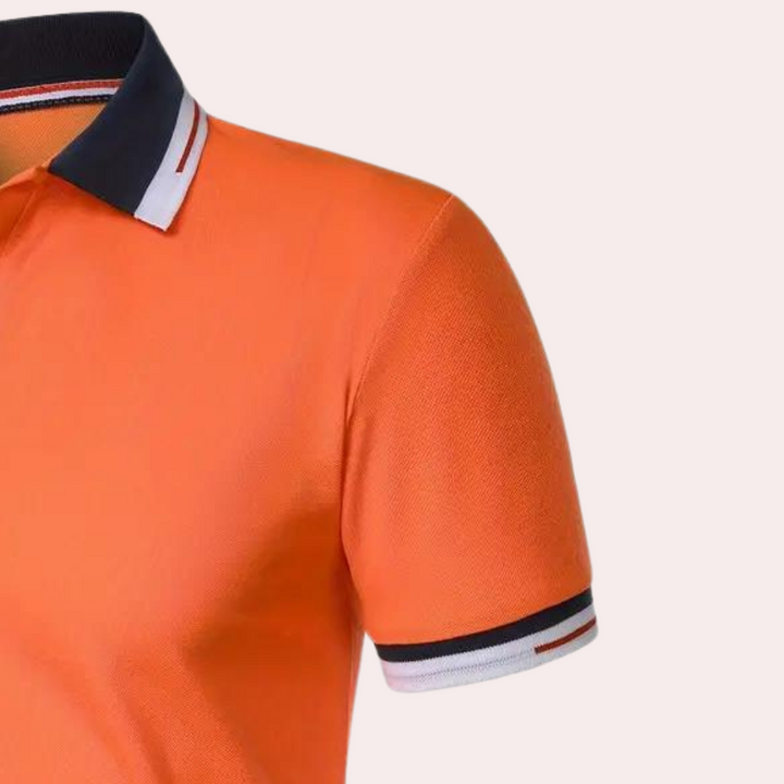 Men's stylish Smart Polo shirt in an energetic orange shade