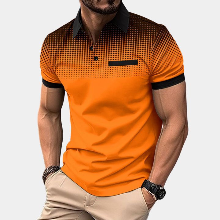Stylish men's shirt in an intense orange hue