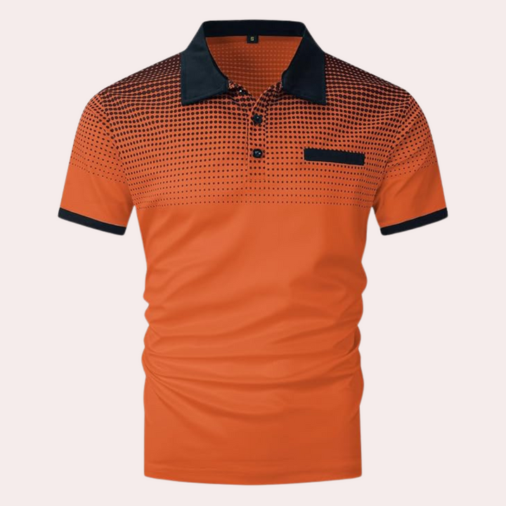 Stylish men's shirt in an intense orange hue