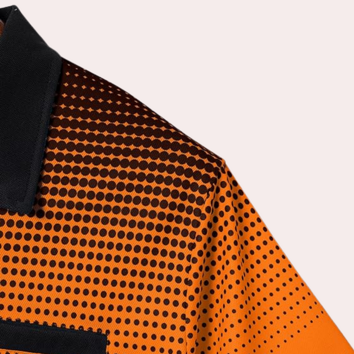 Stylish men's shirt in an intense orange hue