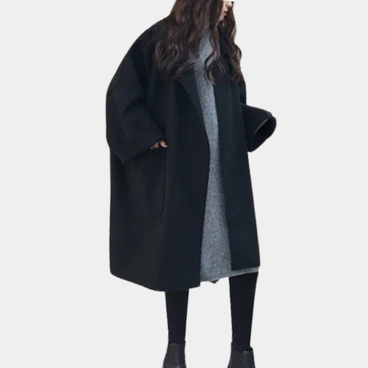 Stylish long women's oversize coat