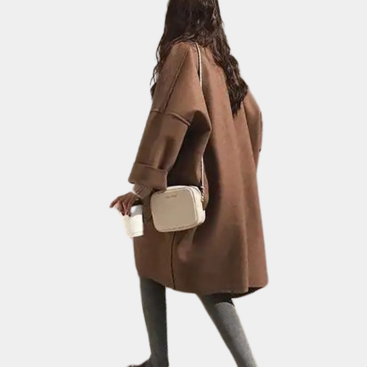 Stylish long women's oversize coat