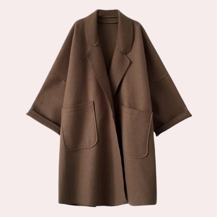 Stylish long women's oversize coat