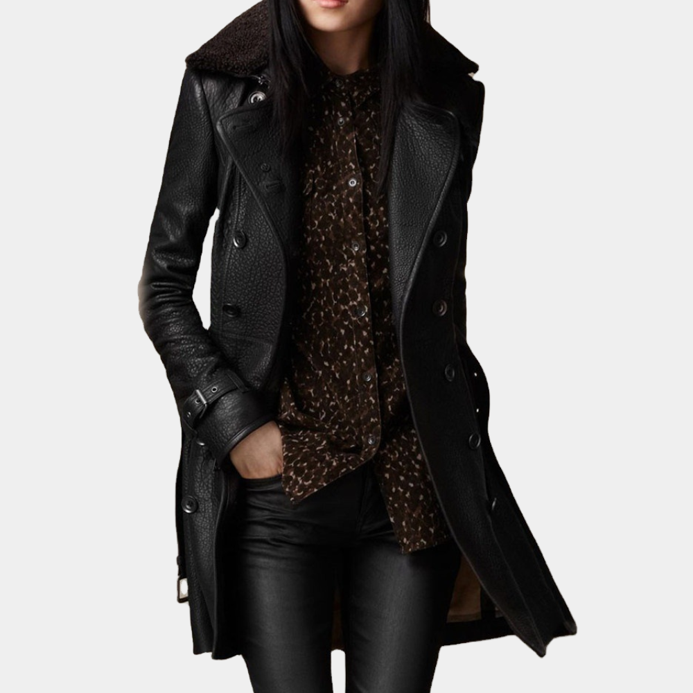 Elegant leather jacket for women: warm and stylish protection against the cold