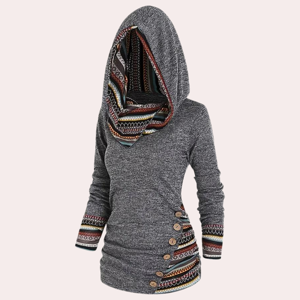 A stylish and comfortable women's sweatshirt that combines elegance with everyday comfort