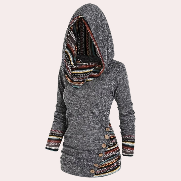 A stylish and comfortable women's sweatshirt that combines elegance with everyday comfort